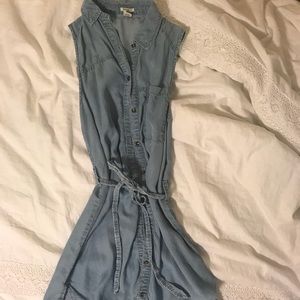 Forever 21 Denim Button-Up Collared Dress